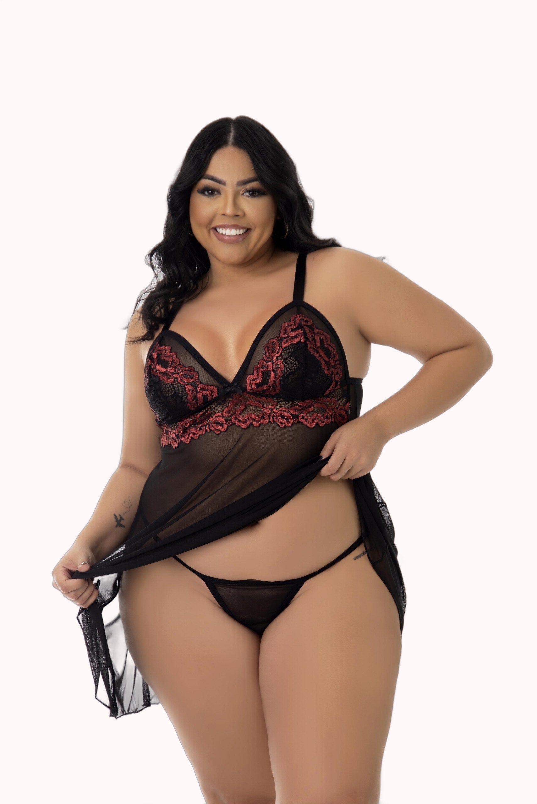Camisola Sensual em Tule Plus Size – Doce Malícia