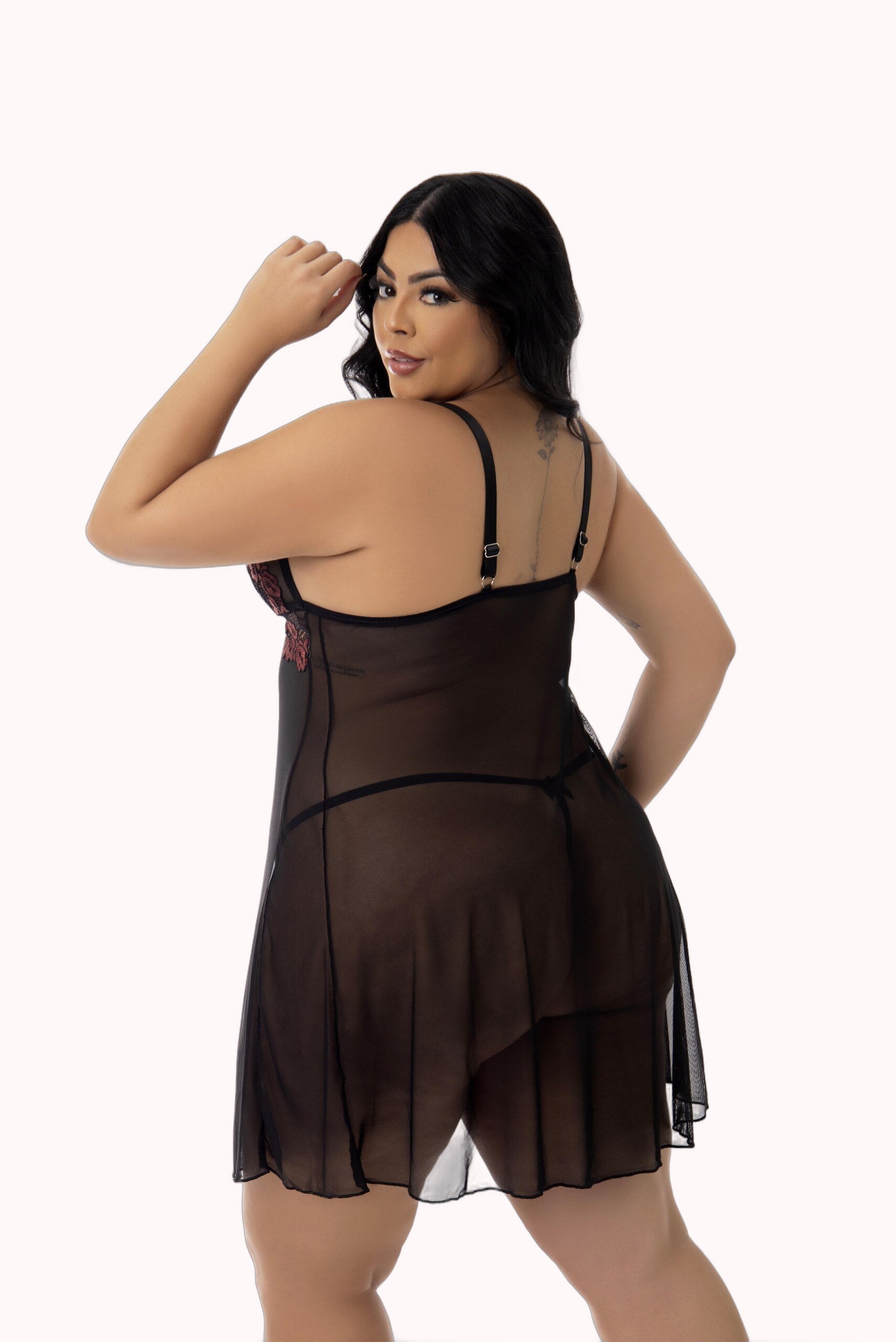 Camisola Sensual em Tule Plus Size – Doce Malícia