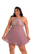 Camisola Sensual Plus Size em azul – Doce Malícia