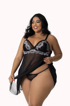 Camisola Sensual em Tule Plus Size – Doce Malícia