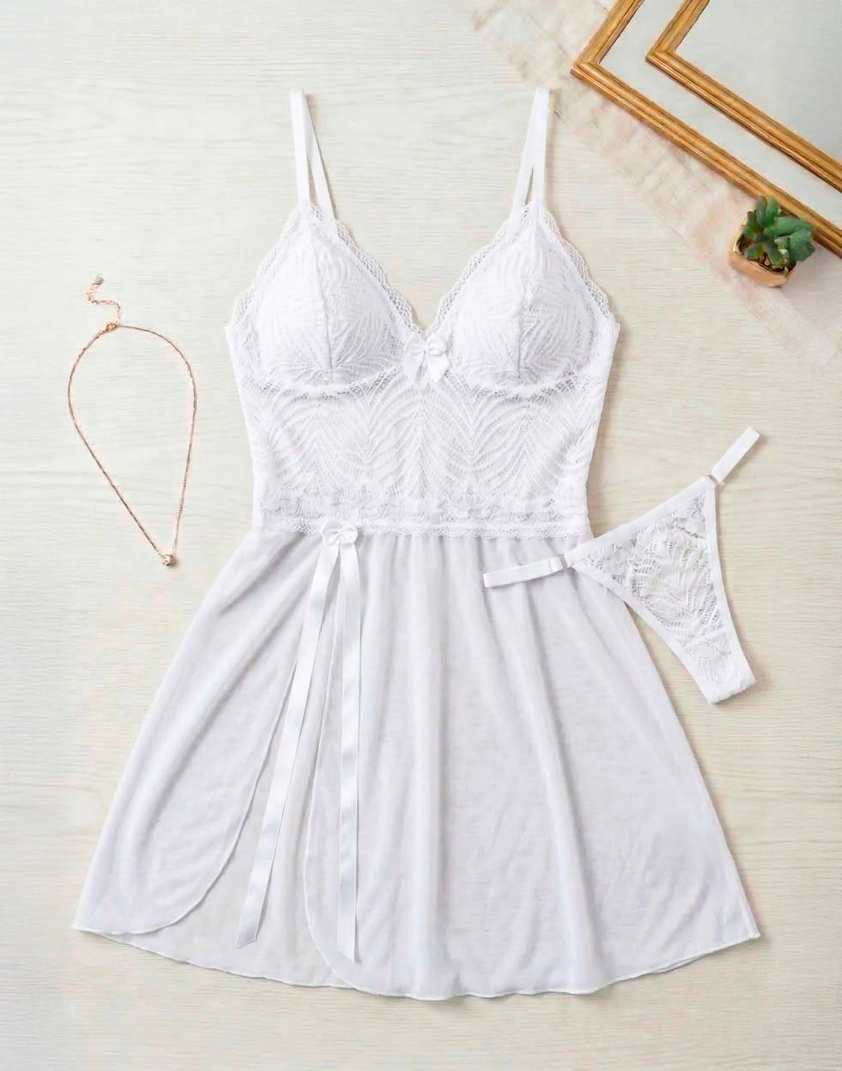 Camisola Sexy em Tule com Fenda em azul-Marinho – Doce Malícia