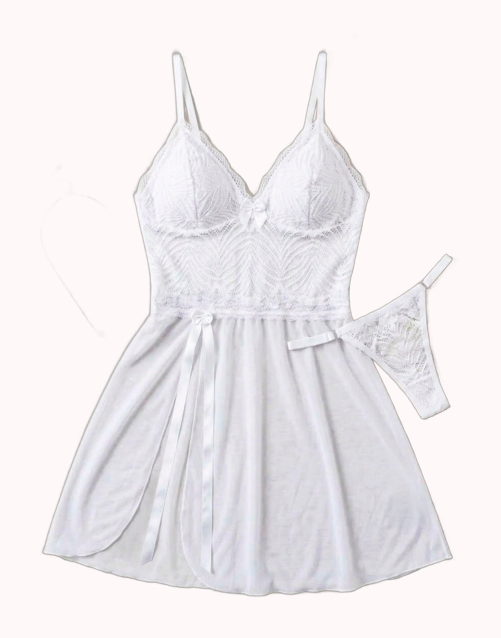 Camisola Sexy em Tule com Fenda – Doce Malícia