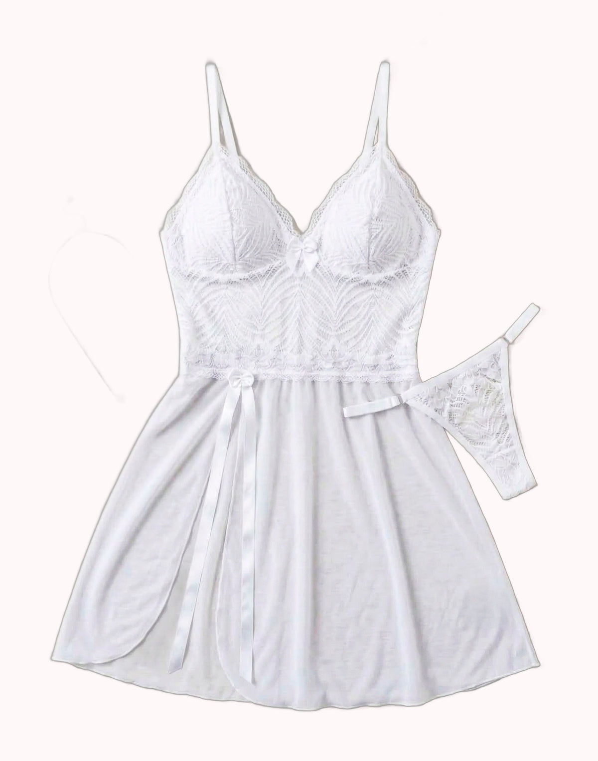 Camisola Sexy em Tule com Fenda – Doce Malícia