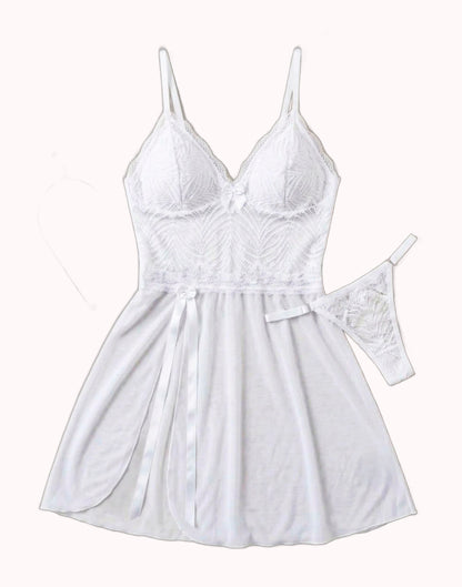 Camisola Sexy em Tule com Fenda – Doce Malícia