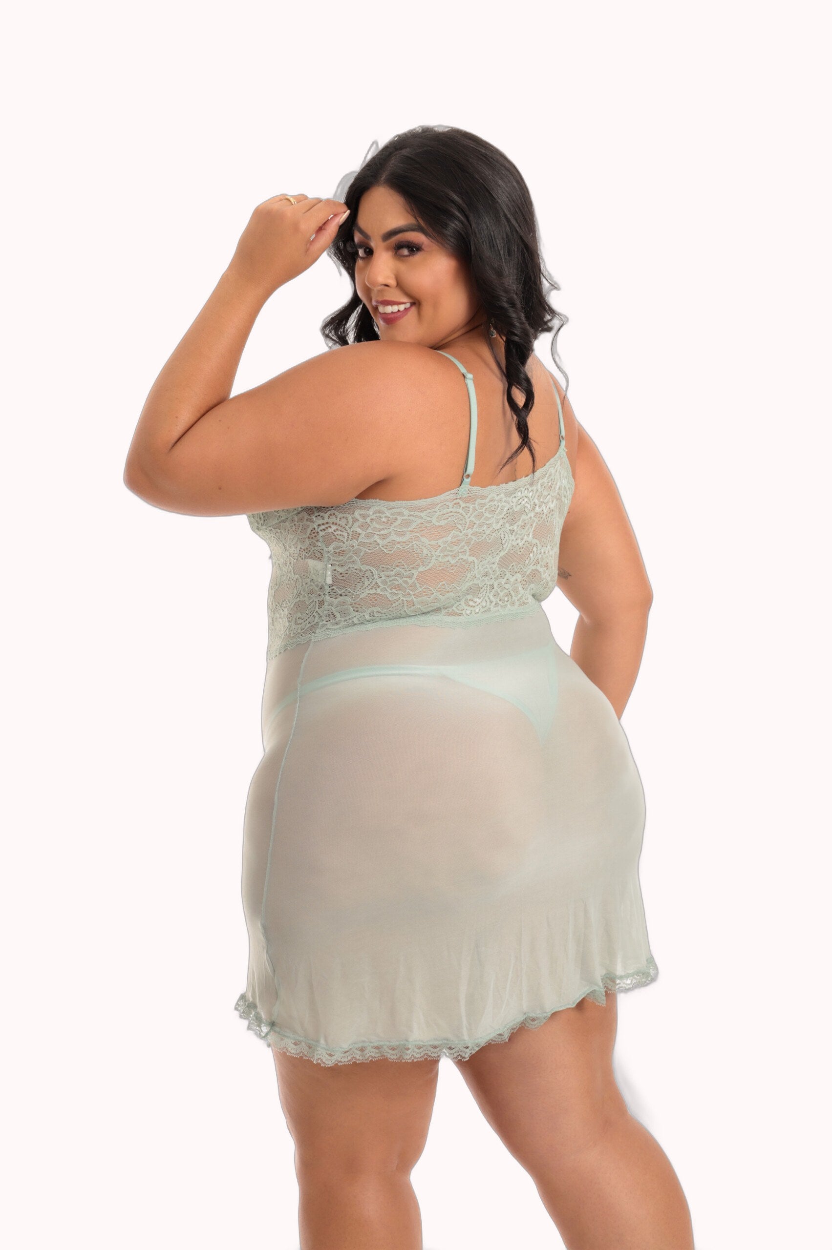 Camisola sexy plus size com calcinha – Doce Malícia