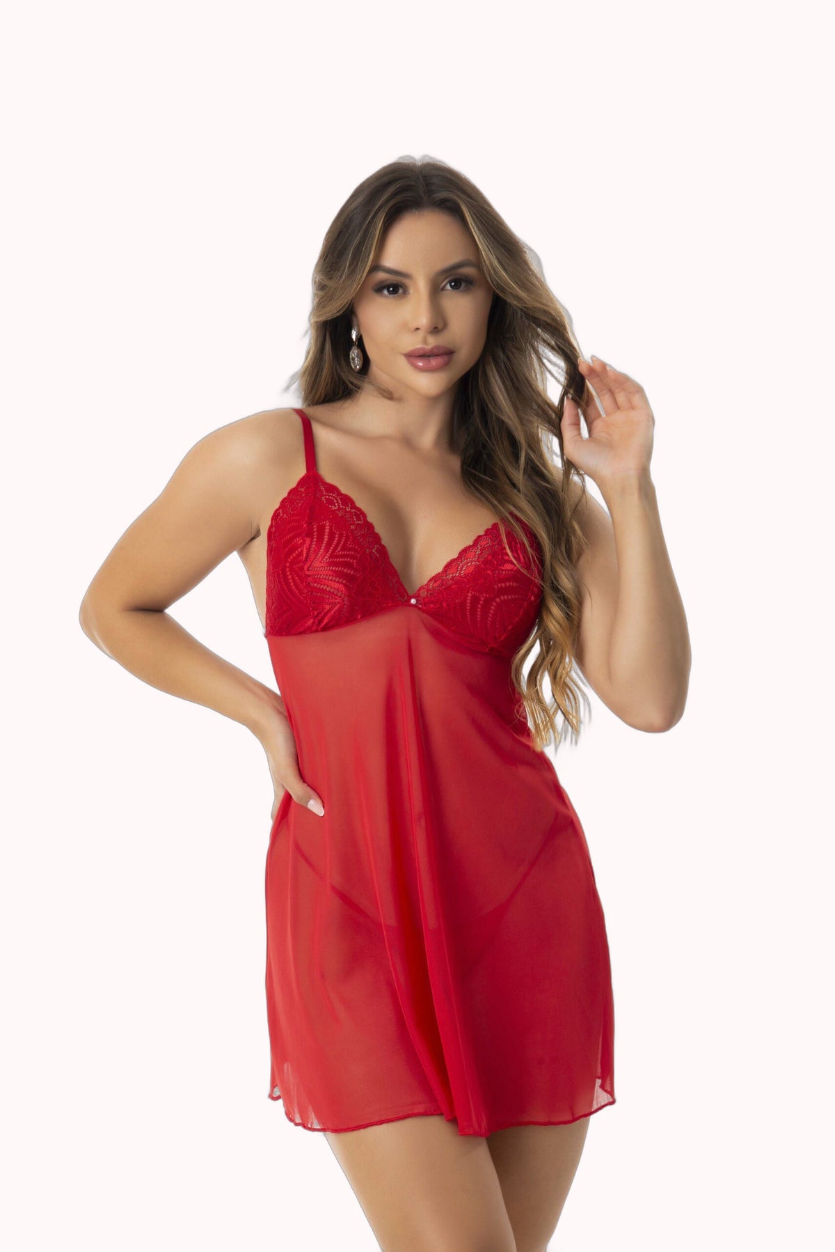 Camisola em Tule com Calcinha – Doce Malícia