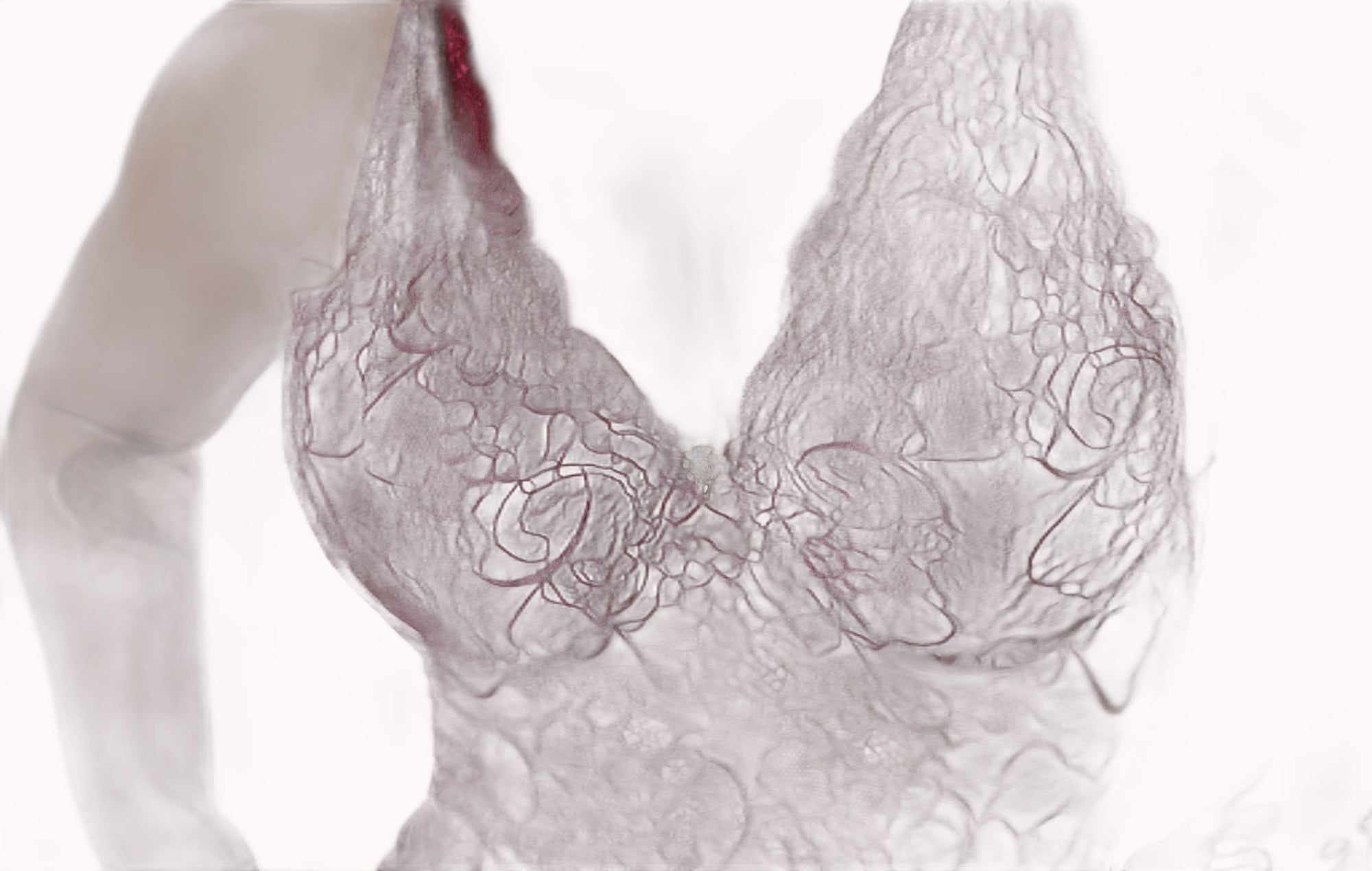 Camisola Tule e Renda Sensual com Bojo – Doce Malícia