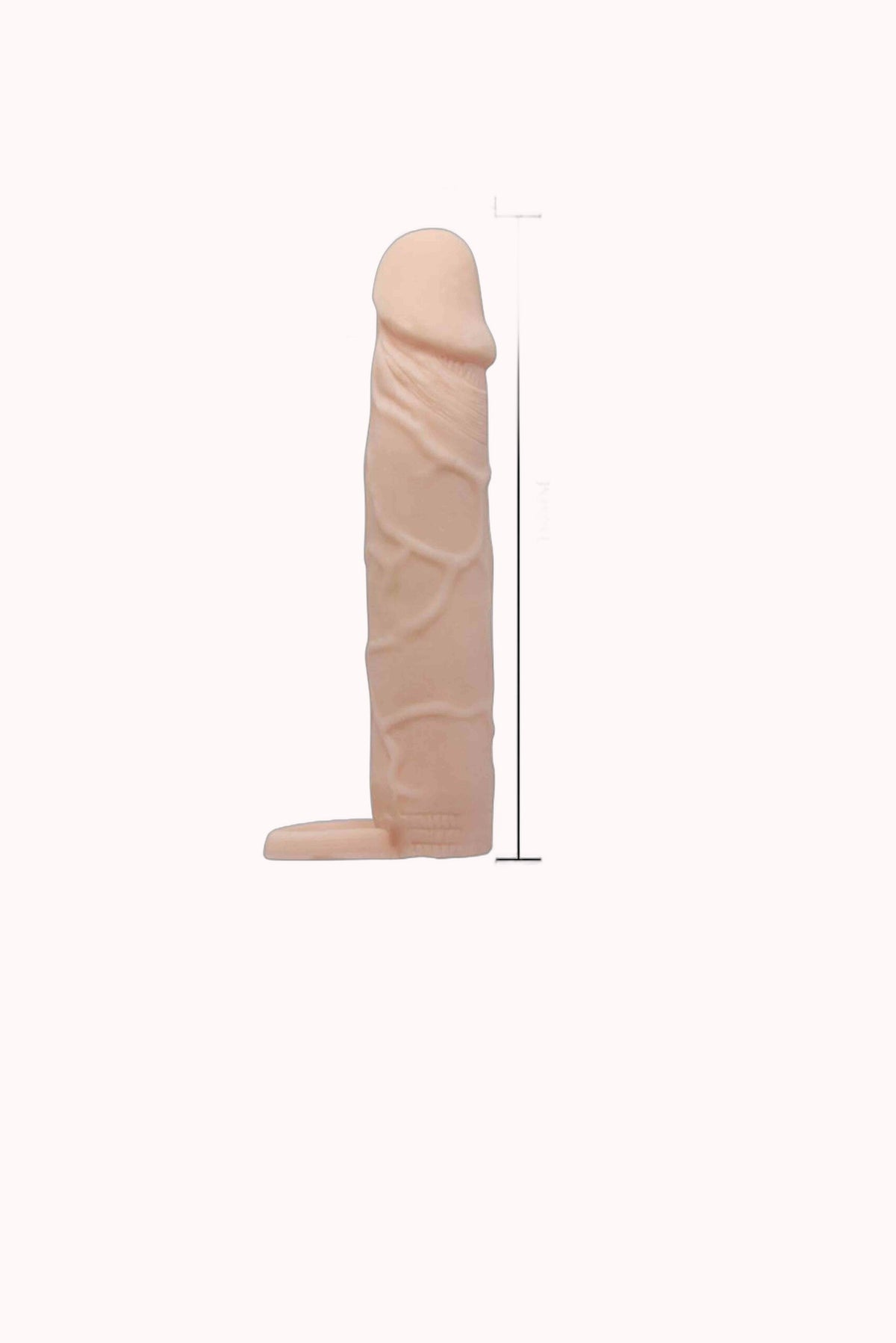 Capa Peniana Extensora CyberSkin com Anel para Escroto – 18 x 3,6 cm – Doce Malícia