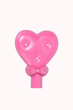 Chibata de Coração e Laço Rosa – Couro de Luxo – Doce Malícia