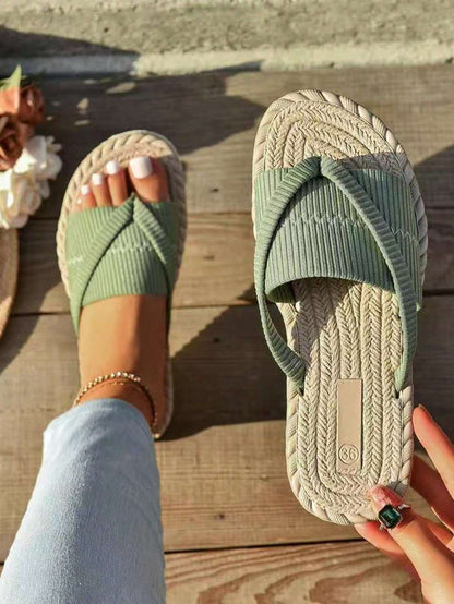 Chinelo Slide Cross Canelado – Doce Malícia