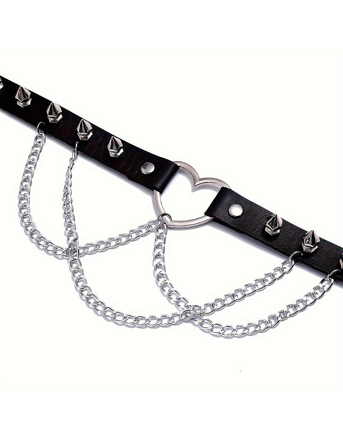 Coleira Choker Ajustável com Correntes em Preto – Doce Malícia