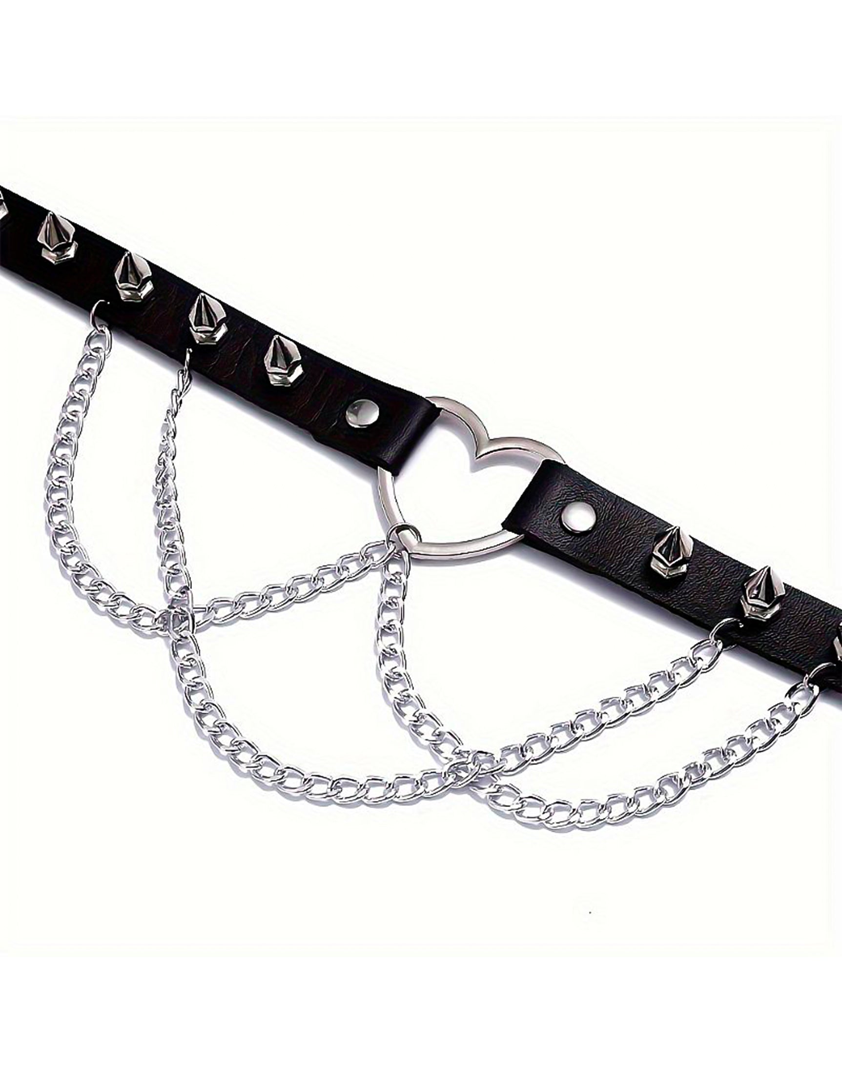 Coleira Choker Ajustável com Correntes em Preto – Doce Malícia