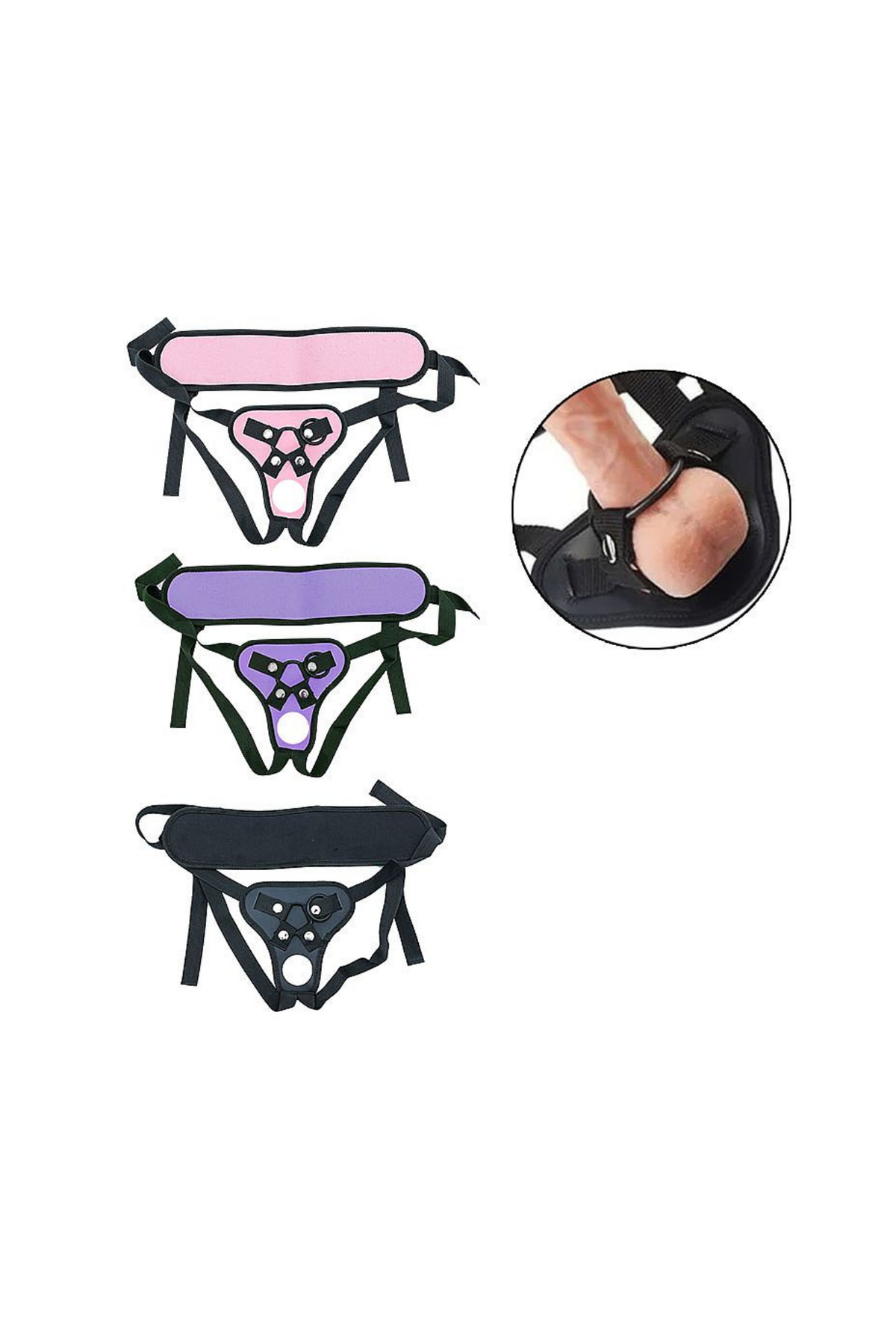Cinta de Couro Ajustável para Prótese em Preto – Doce Malícia