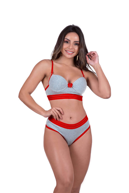 Conjunto conforto com elástico trabalhado em cores sortidas – Doce Malícia