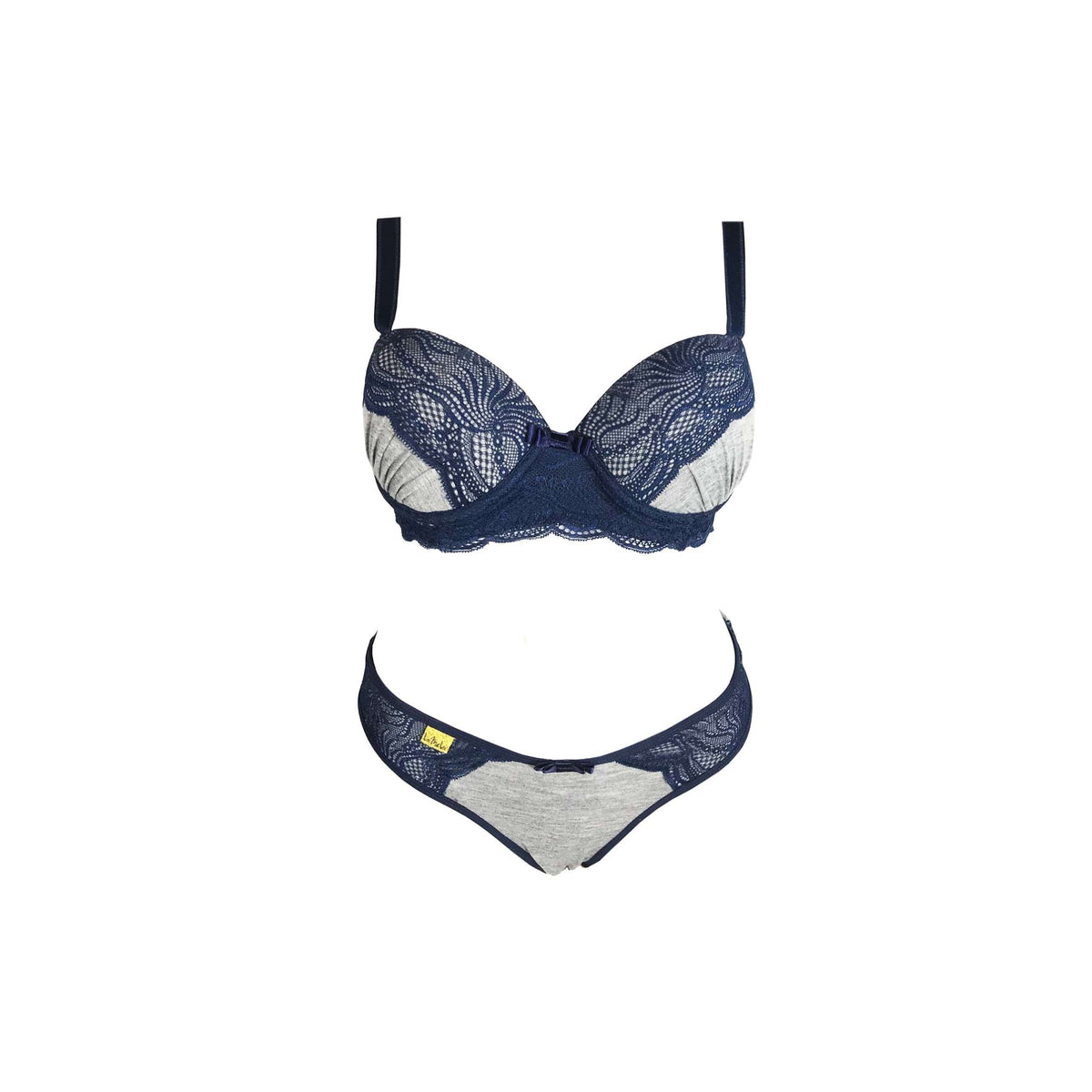 Conjunto conforto com renda em azul – Doce Malícia