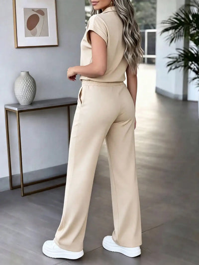 Conjunto de 2 Peças Feminino Primavera/Outono Novo Casual Versátil – Doce Malícia