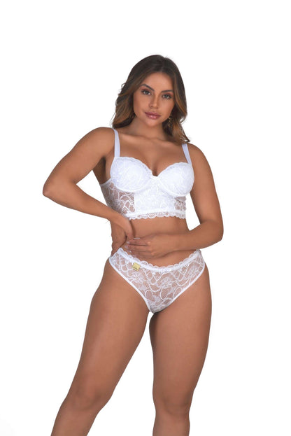 Conjunto de bojo em renda em cores sortidas – Doce Malícia