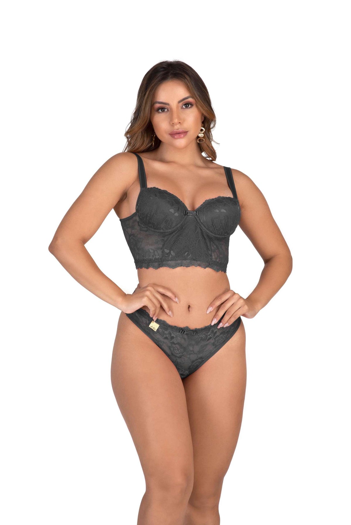 Conjunto de bojo em renda em cores sortidas – Doce Malícia