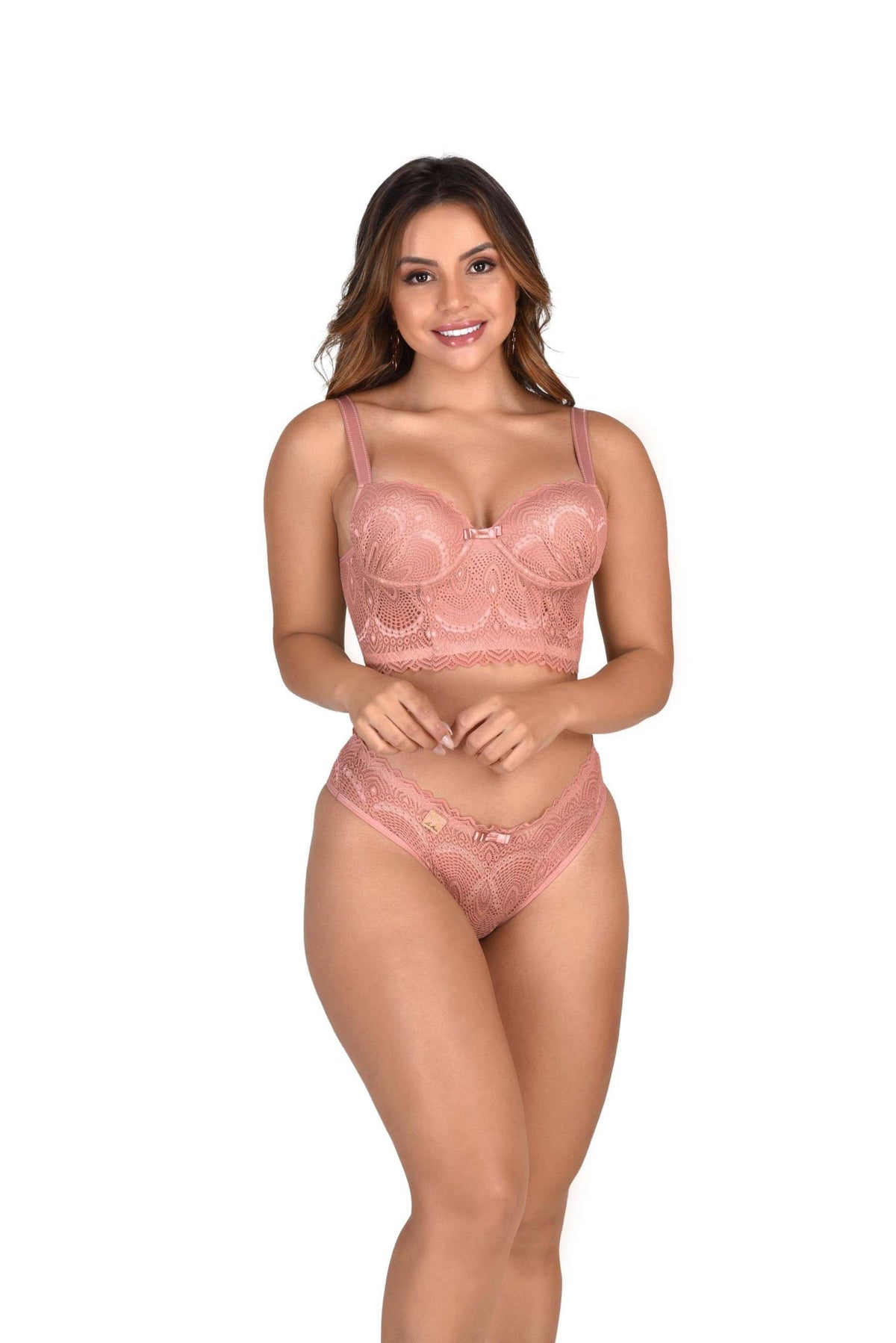 Conjunto de bojo em renda em cores sortidas – Doce Malícia