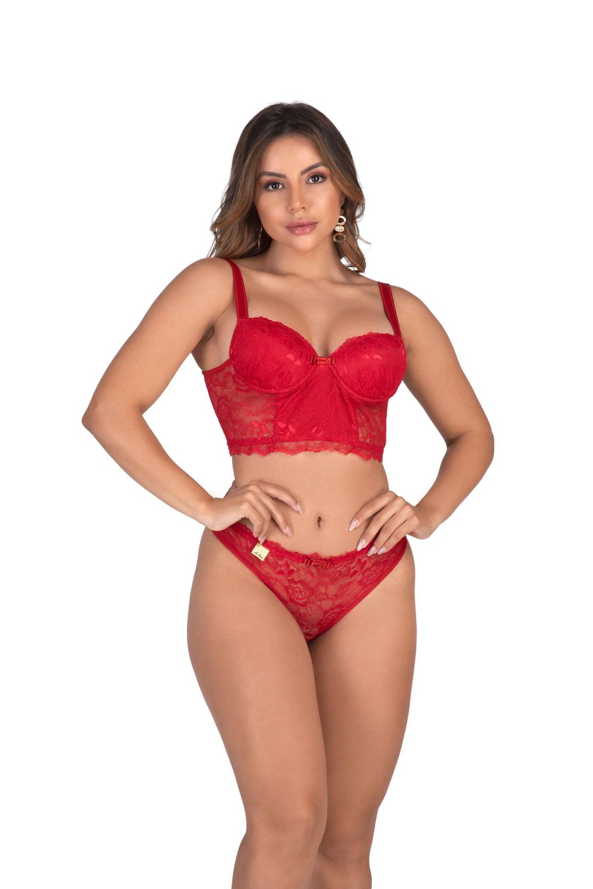 Conjunto de bojo em renda em cores sortidas – Doce Malícia