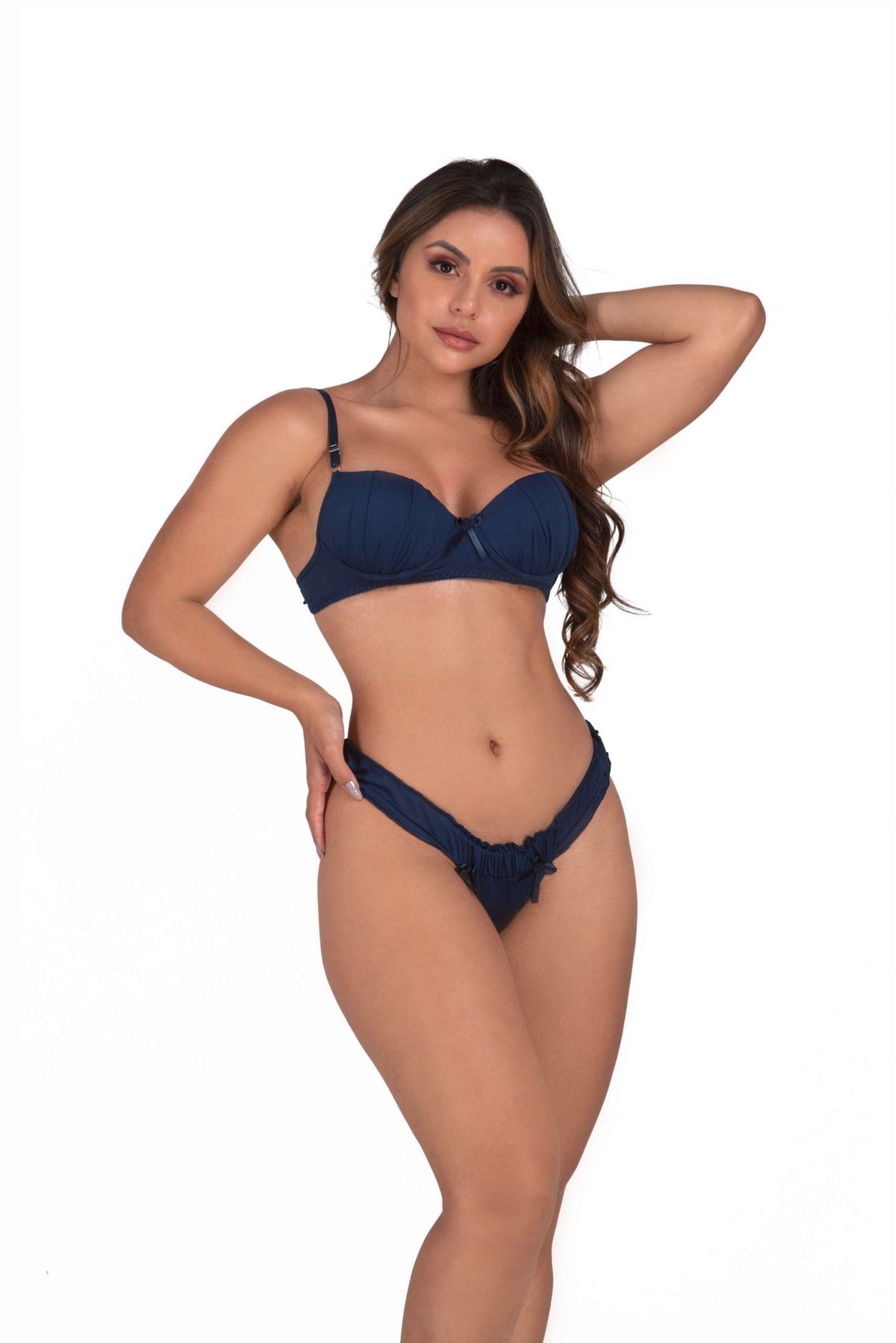 Conjunto de lingerie em microfibra em cores sortidas – Doce Malícia