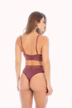 Conjunto em microfibra com elástico bordado – Doce Malícia