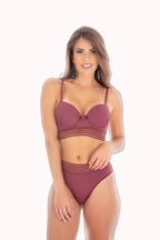 Conjunto em microfibra com elástico bordado – Doce Malícia