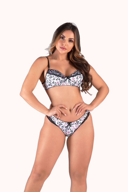 Conjunto em microfibra estampada – Doce Malícia