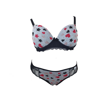 Conjunto estampado e renda em cores sortidas – Doce Malícia