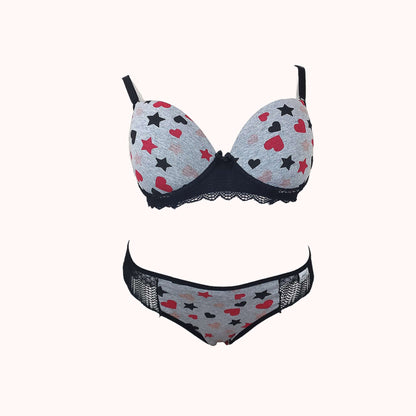 Conjunto estampado e renda – Doce Malícia