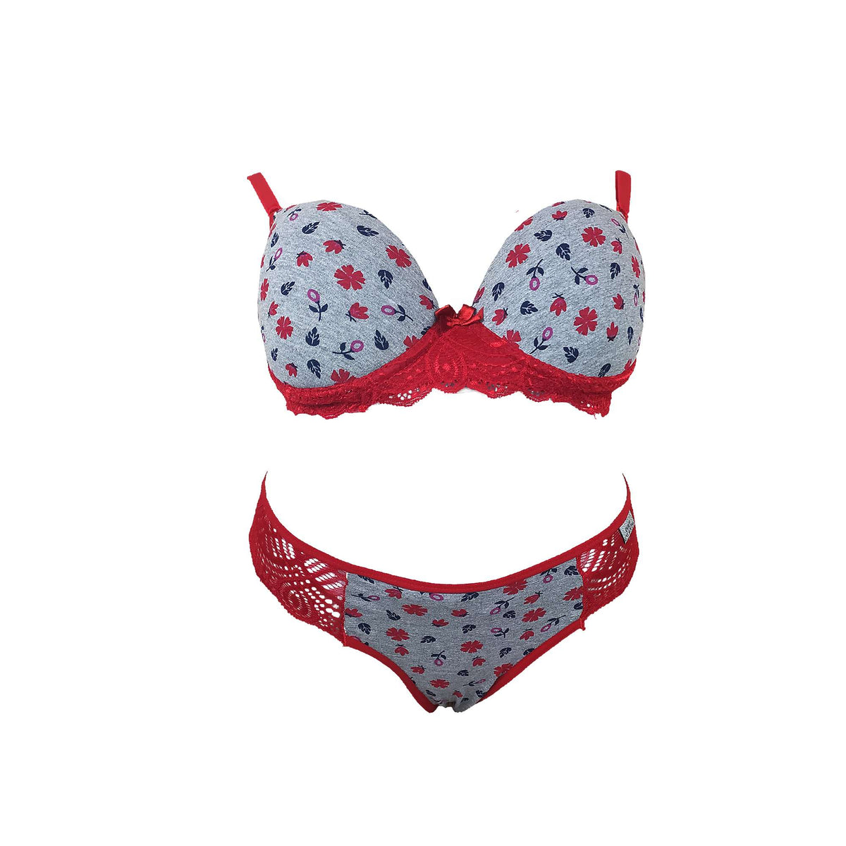 Conjunto estampado e renda em cores sortidas – Doce Malícia