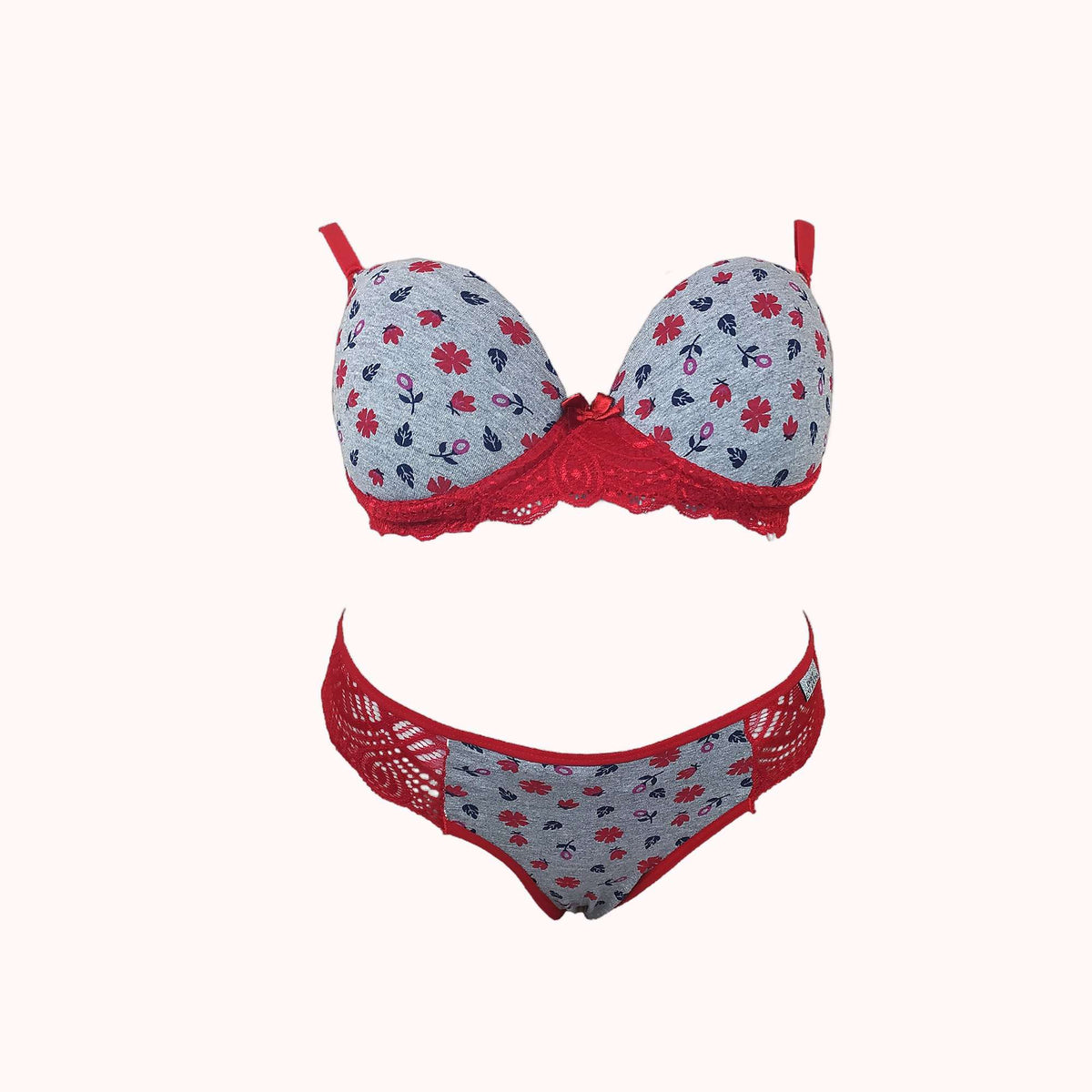Conjunto estampado e renda – Doce Malícia