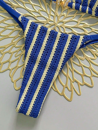 Biquíni Crochê Listrado – Doce Malícia