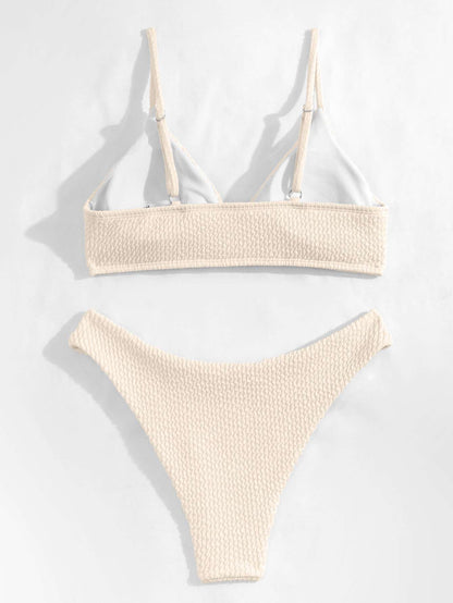 Biquíni Texturizado Off White Cruzado – Doce Malícia