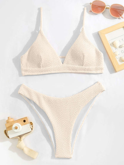 Biquíni Texturizado Off White Cruzado – Doce Malícia