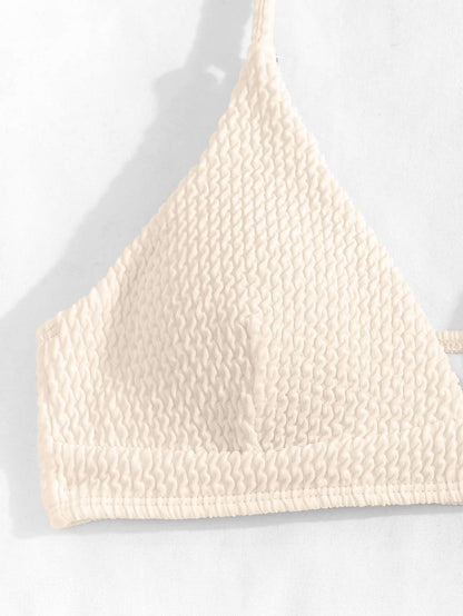 Biquíni Texturizado Off White Cruzado – Doce Malícia