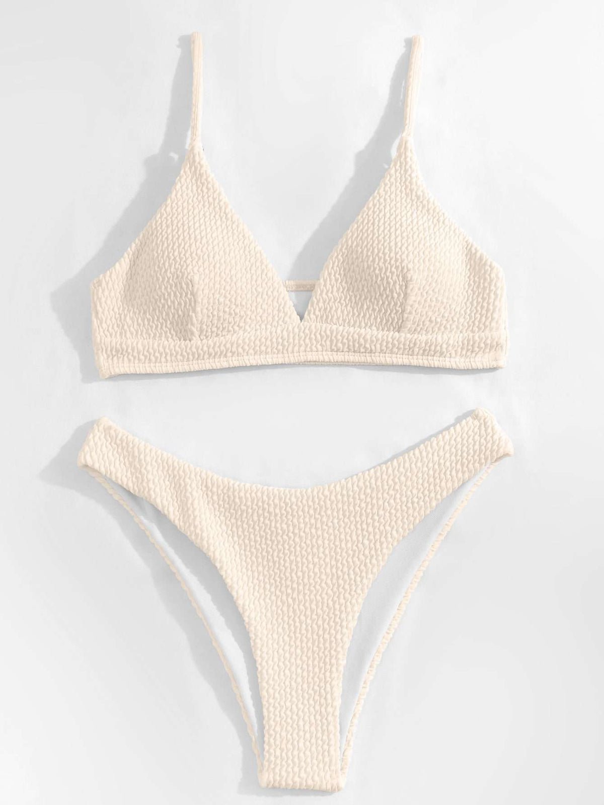 Biquíni Texturizado Off White Cruzado – Doce Malícia