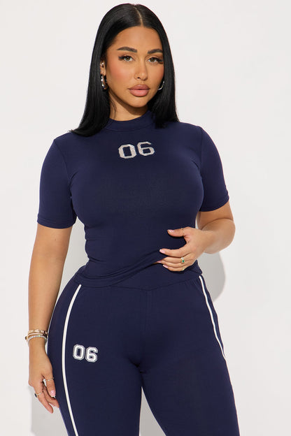 Conjunto Feminino Canelado Azul – Doce Malícia