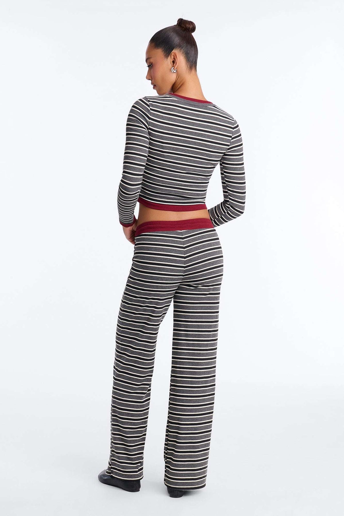 Conjunto Feminino Canelado Cinza – Doce Malícia