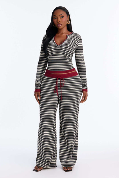 Conjunto Feminino Canelado Cinza – Doce Malícia