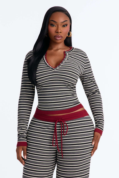 Conjunto Feminino Canelado Cinza – Doce Malícia