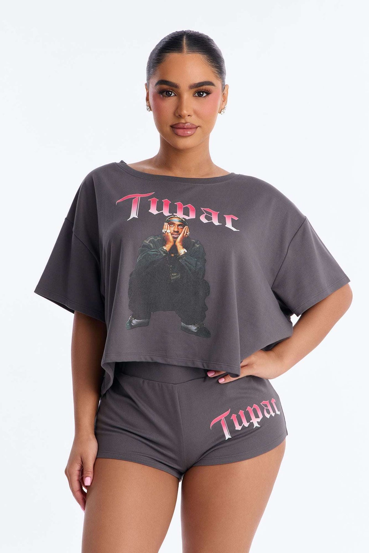 Conjunto Feminino Cintura Alta Cinza – Doce Malícia