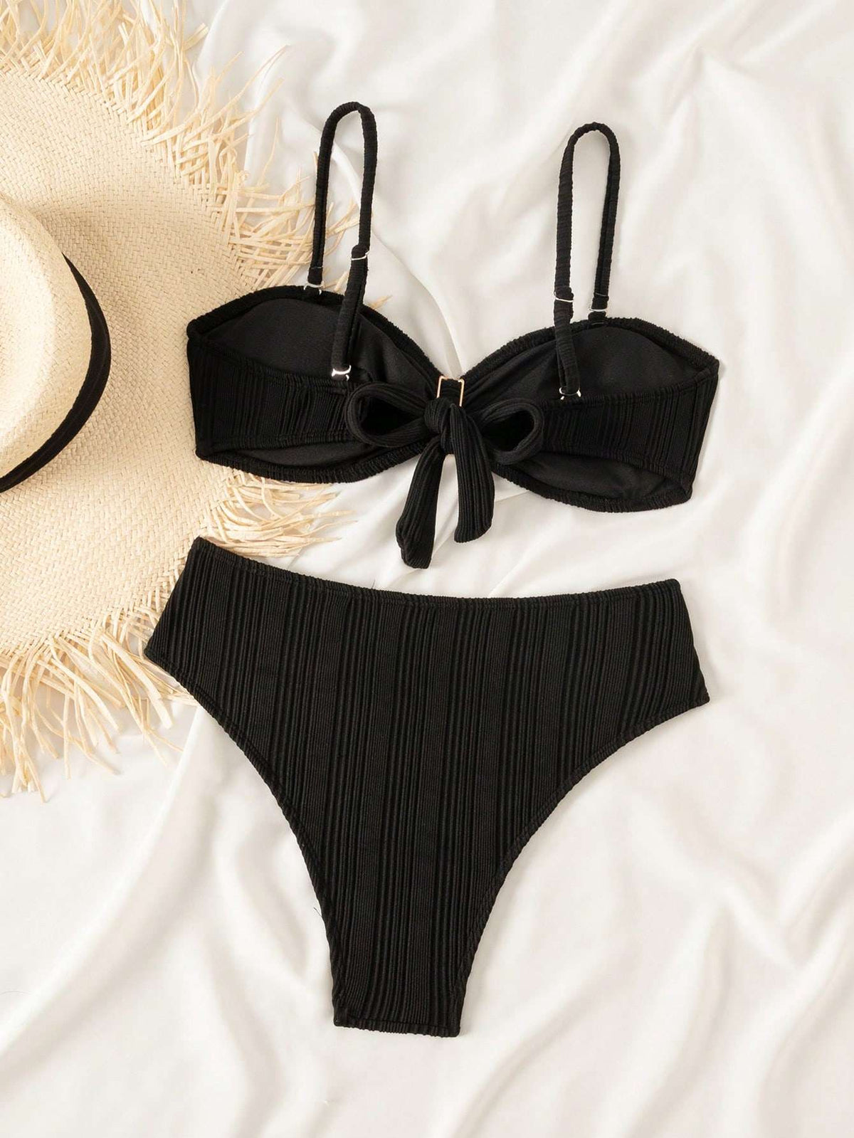 Conjunto Feminino Cintura Alta Curto Preto – Doce Malícia