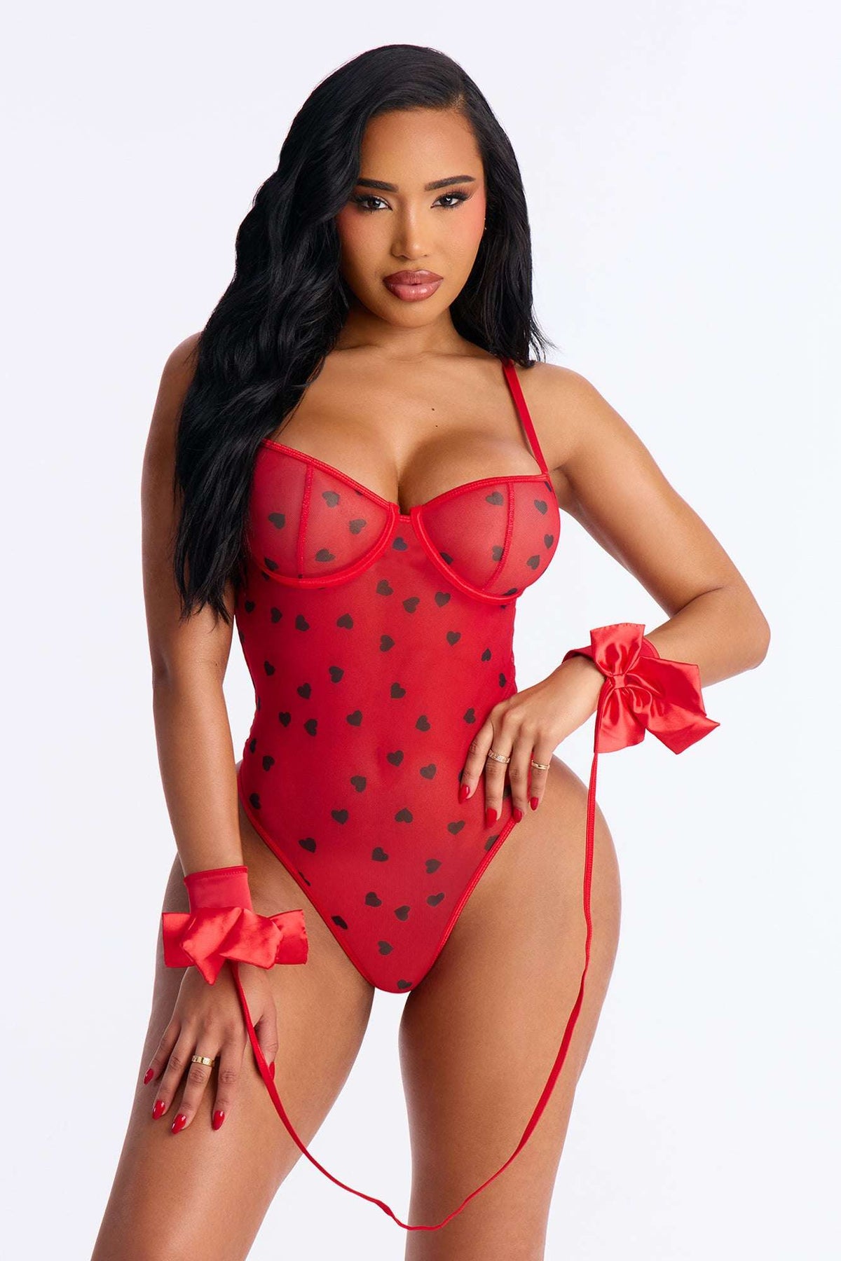 Conjunto Feminino Estampado Alcinha Tule Preto – Doce Malícia