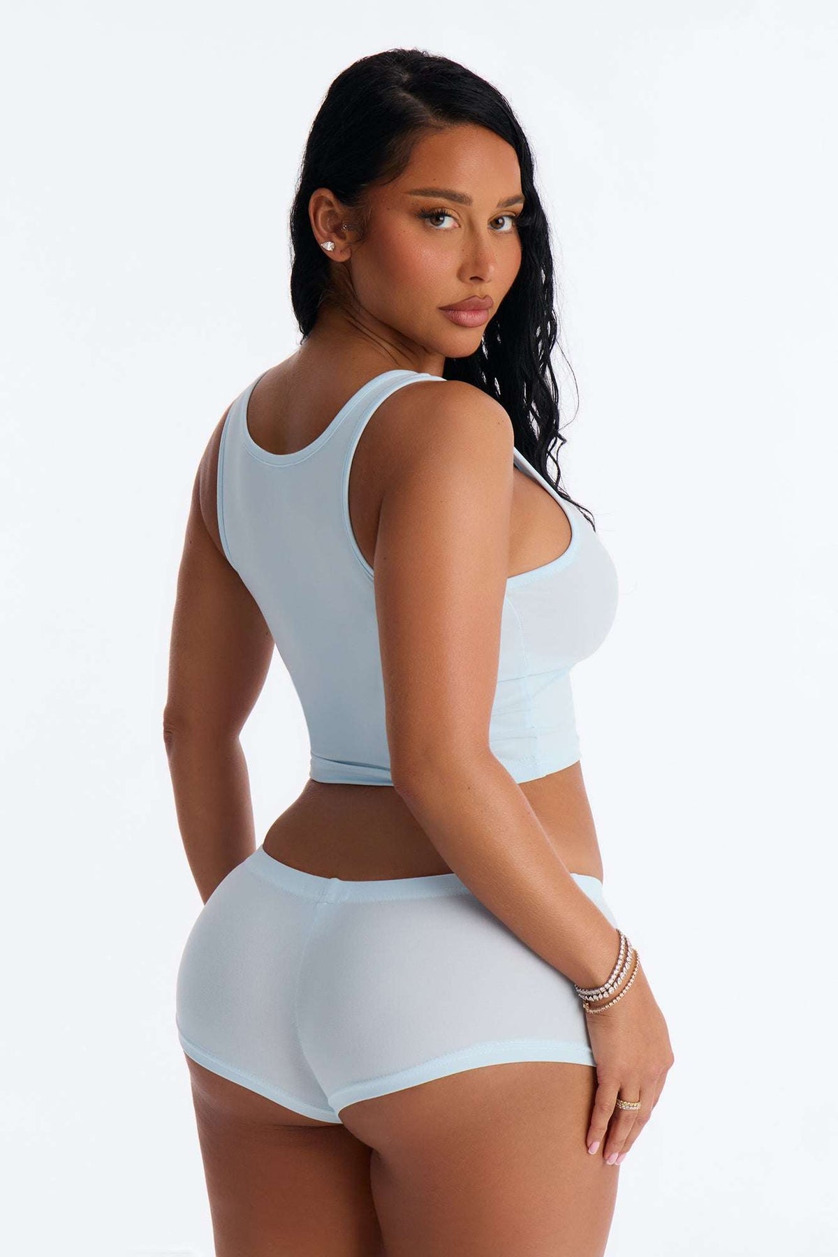 Conjunto Feminino Estampado Azul Claro – Doce Malícia