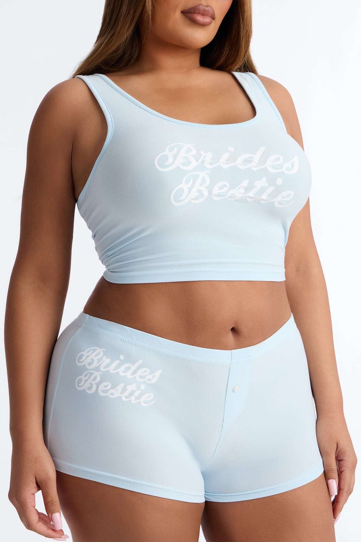 Conjunto Feminino Estampado Azul Claro – Doce Malícia