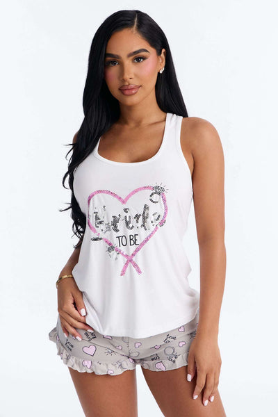 Conjunto Feminino Estampado Branco – Doce Malícia