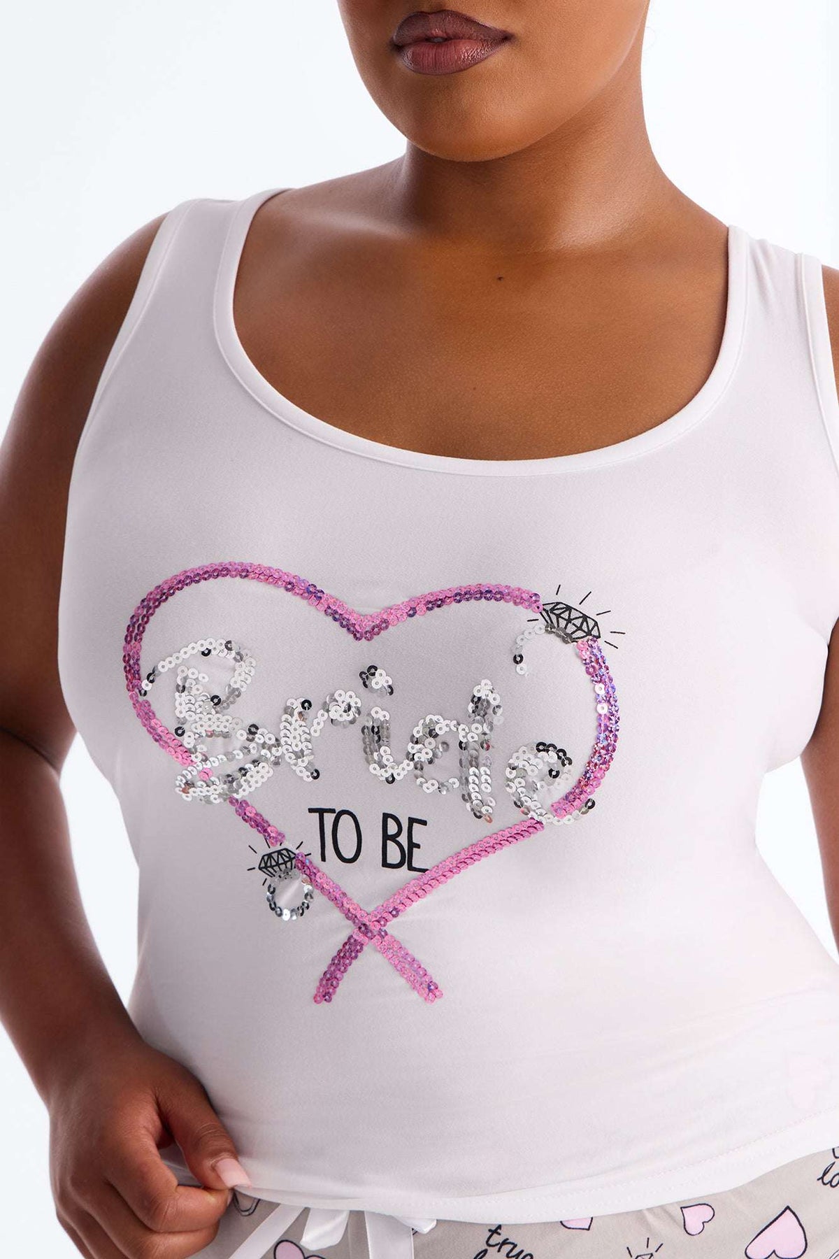 Conjunto Feminino Estampado Branco – Doce Malícia