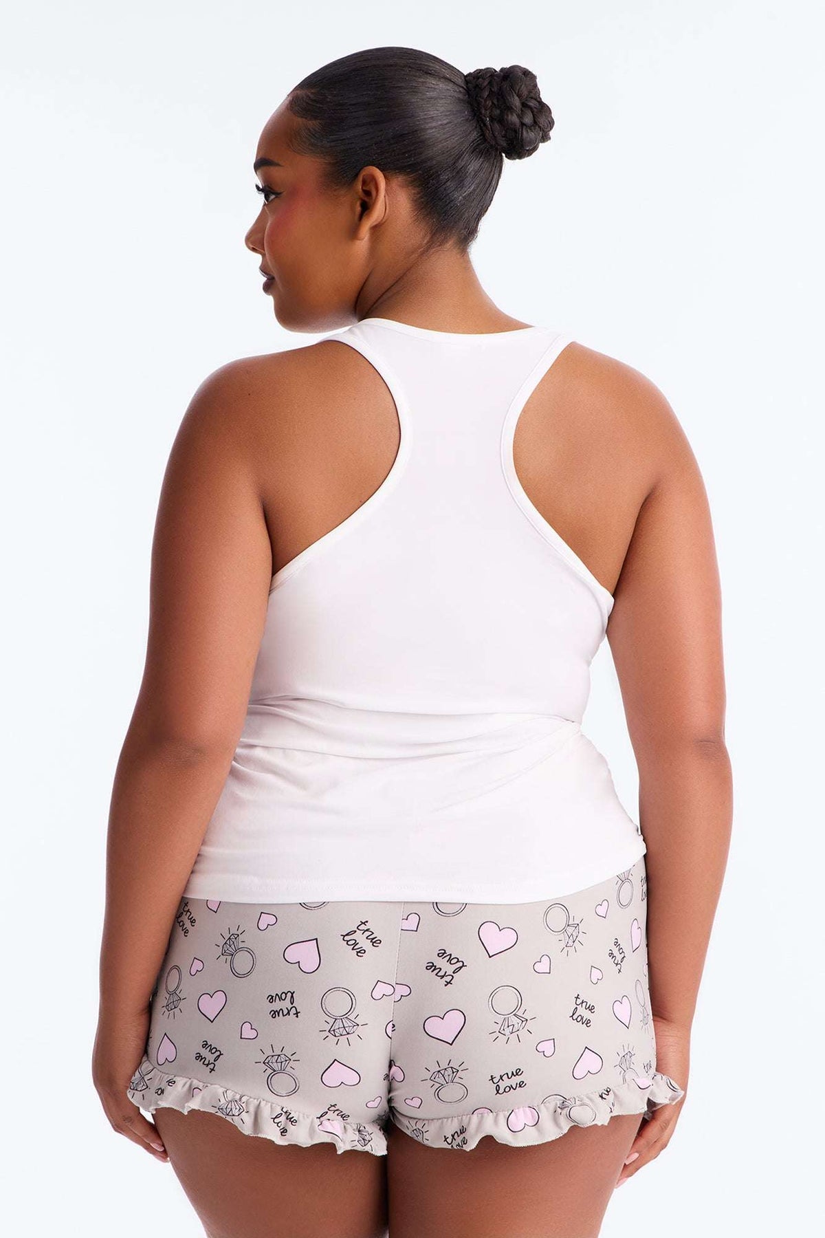 Conjunto Feminino Estampado Branco – Doce Malícia