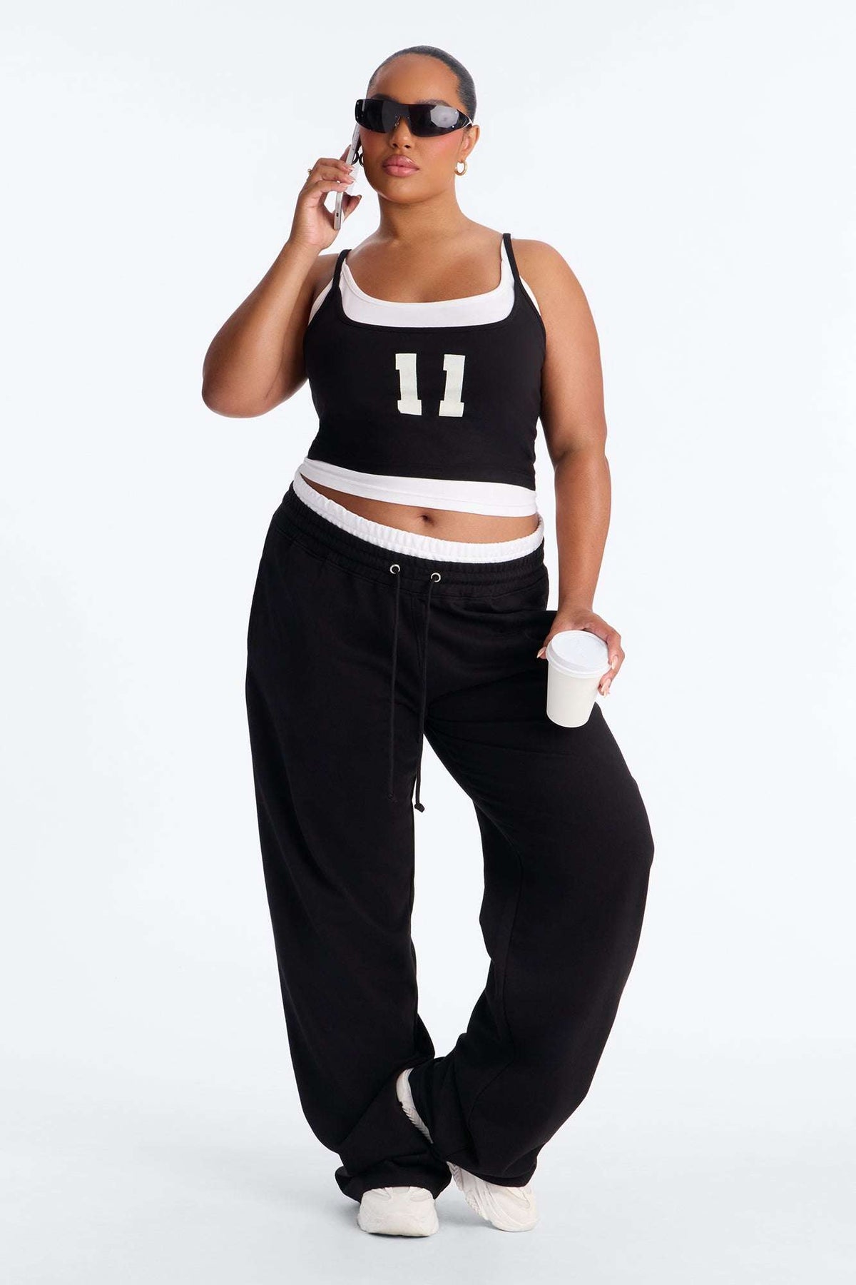 Conjunto Feminino Estampado Pantalona Branco – Doce Malícia